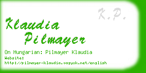 klaudia pilmayer business card